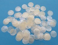 Round Capiz Shells 2 inches - 100 @ .21 each; 300 @ .176 each