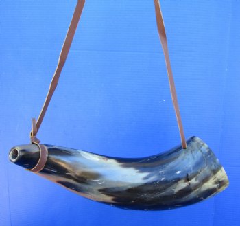 18-1/2 inches Large Viking War Horn, Buffalo Blowing Horn with Leather Strap - Buy this one for $32.99