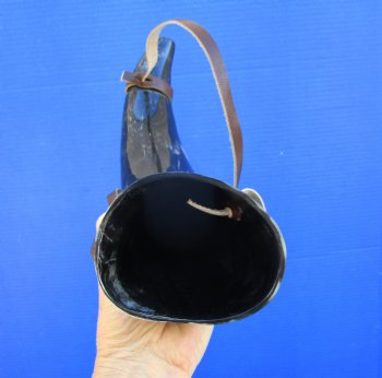 13-1/2 inches Blowing Horn, Viking War Horn with Leather Shoulder Strap for $19.99, 