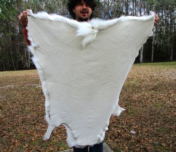 Finland Reindeer Hide, Skin, Fur with Blend of Tans, Brown, White, 47 by 41 inches for $144.99