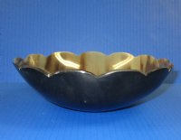8 inches Round Buffalo Horn Scalloped Bowl - $25.60 each <font color=red> CLOSEOUT $14.40 EACH</font>