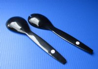 11 inches Horn Spoon and Spork Salad Serving Sets - $27.99 each; <font color=red> CLOSEOUT SALE </font> $14.40 a set; 4 sets @ $12.80 a set