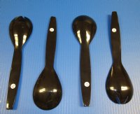 11 inches Horn Spoon and Spork Salad Serving Sets - $27.99 each; <font color=red> CLOSEOUT SALE </font> $14.40 a set; 4 sets @ $12.80 a set