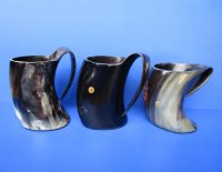 6 inches Engraved Horn Mug made from Ox Horn  - $36.99 each; 2 @ $34.00 each  <font color=red> (CLOSEOUT $22.40 EACH)</FONT>