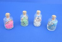 2 ounce Tiny Souvenir Bottles of Sand and Shells in assorted colors - 12 @ $1.05 each; 48 @ .80 each