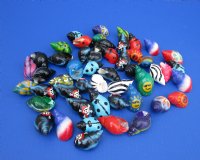 Painted Babylonia Hermit Crab Shells<font color=red> Wholesale</font> with Skulls, Beetles, Abstract Art, Sun and More -  250 @ .40 each