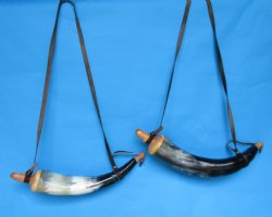 Powder Horn with Leather Strap 14 to 18 inches - $17.99 <font color=red> (CLOSEOUT $9.60 EACH)</FONT>