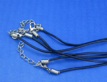 20 inches Real Alligator Tooth Necklaces <font color=red> Wholesale</font> with 3/4 to 1-1/2 inches Gator Tooth and Twisted Silver Wire Beads - 24 @ $4.50 each