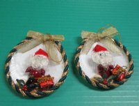 3 inches Seashell Santa Beach Christmas Ornaments <font color=red> Wholesale</font> - 70 @ $1.40 each