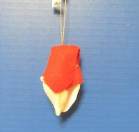 2 -1/4 inches Seashell Santa with Red Cap Beach Christmas Ornaments - 10 @ $3.95 each