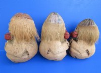 Carved Coconut Monkey with Maracas Novelties - 15 @ $5.25 each; <font color=red>Wholesale</font> 30 @ $3.50 each