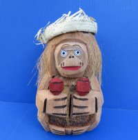 Carved Coconut Monkey with Maracas Novelties - 15 @ $5.25 each; <font color=red>Wholesale</font> 30 @ $3.50 each