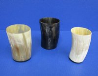 4 inches tall Cattle Horn Cups, Drinking Glasses <font color=red> Wholesale</font>  - 20 @ $5.75 each