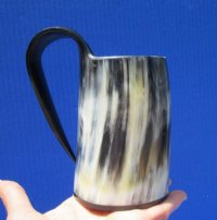 5 inches Polished Cow Horn Beer Mugs<font color=red> Wholesale</font> 8 ounces - 7 @ $13.50 each; 15 @ $12.00 each