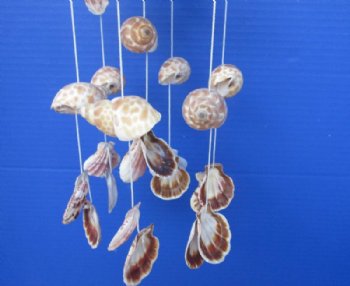 21 inches Coconut Top with Assorted Seashells Wind Chimes - 6 @ $4.35 each