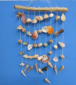 15 inches Natural Driftwood with Seashells Wall Hanging, Shell Wind Chime - $6.50 each