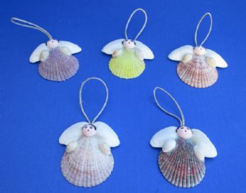 Pecten Nobilis Seashell Angel Ornaments - 12 @ $2.25 each