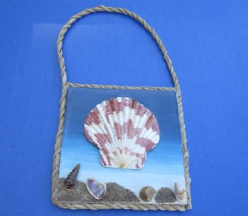 3"x3" Hanging Tiny Seashell Wall Plaque for Kid's PlayHouses - 12 @ $1.30 each
