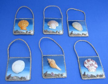3"x3" Hanging Tiny Seashell Wall Plaque for Kid's PlayHouses - 12 @ $1.30 each