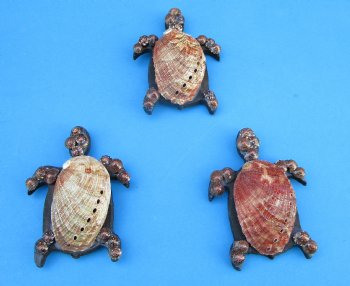  Abalone Shell Turtle Refrigerator Magnets 3-1/2 inches - 10 @ $2.40 each @ 