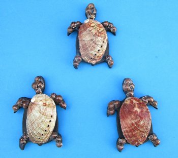  Abalone Shell Turtle Refrigerator Magnets 3-1/2 inches - 10 @ $2.40 each @ 