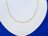 18 inches Electroplated Thin Gold Chain Necklaces<FONT COLOR=RED> Wholesale</font>  for Men and Women for Sale in Bulk - Case of 50 @ $2.25 each