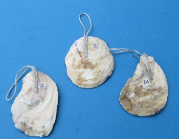 Painted Flamingo on Oyster Shell Beach Christmas Ornaments - 10 @ $2.00 each