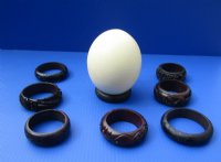 2-7/8 inches Round Carved Wooden Ostrich Egg Stand, Holder for Sale - 2 @ 6.50 each