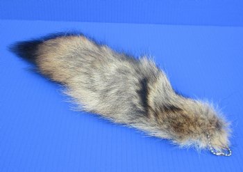 12 to 15 inches Soft Tanned Coyote Tail Key Chains -  2 @ $12.75 each 