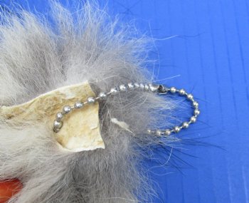 12 to 15 inches Soft Tanned Coyote Tail Key Chains -  2 @ $12.75 each 