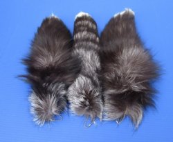 Silver Fox Tail Key Chains<font color=red> Wholesale</font> 15 to 18 inches   - 12 @ $7.75 each