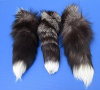 Silver Fox Tail Key Chains<font color=red> Wholesale</font> 15 to 18 inches   - 12 @ $7.75 each