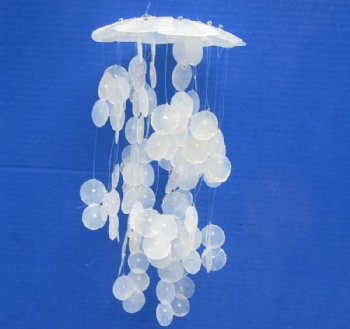 10 inches White Capiz Shell Wind Chime - $8.99 each; 3 @ $6.75 each