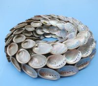 10 inches Real Abalone Shell Wreath or Seashell Candle Holder, with a silver tone - $12.99 each; 2 @ $11.50 each