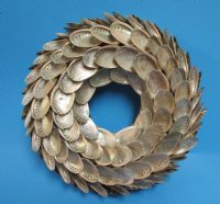 10 inches Real Abalone Shell Wreath or Seashell Candle Holder, with a silver tone - $12.99 each; 2 @ $11.50 each