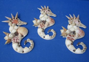 Seashell Seahorse Wall Plaques <font color=red> Wholesale</font> -  Case: 25 @ $3.60 each