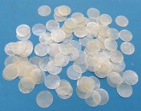 1 inch Small Capiz Shells in Bulk - 100 @ .11 each; 500 @ .10 each