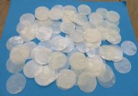3" Capiz Shells in Bulk, Windowpane oyster - 100 @ .48 each 
