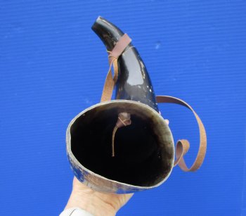 16-1/2 inches  Blowing Horn, Viking War Horn with Leather Shoulder Strap for $24.99
