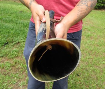 17 inches Large Viking War Horn, Buffalo Blowing Horn with Leather Strap - Buy this one for $32.99