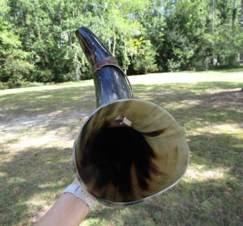 25-3/4 inches Extra Large Viking War Horn, Buffalo Blowing Horn with Leather Strap - Buy this one for $39.99