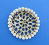 4 inches Round Open Weaved Wicker Coaster with Cowry Shell Border - Packed 12 @ $1.05 each