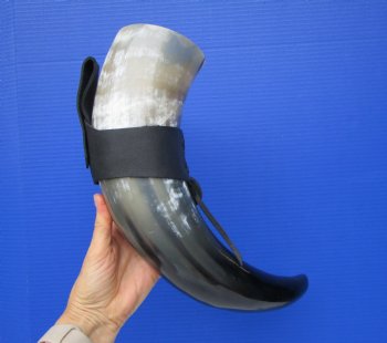 Large Hanging Drinking Horn with Leather Horn Holster (20-3/4") for 29.99