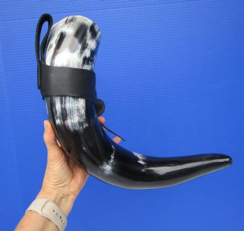 Large Hanging Drinking Horn with Leather Horn Holster (22") for $29.99