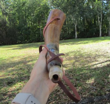 Blowing Horn with Engraved Elder Futhark Runes Characters (17.50") - $33.99 each