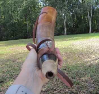 Blowing Horn with Engraved Elder Futhark Runes Characters (18.25") - $33.99 each