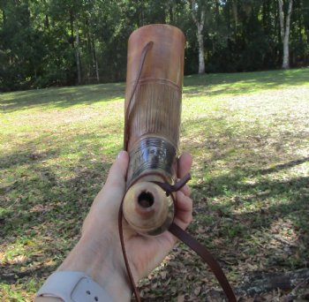 Carved Viking War Horn, Authentic Norse Decor & Reenactment Piece (18.25") - $33.99 each