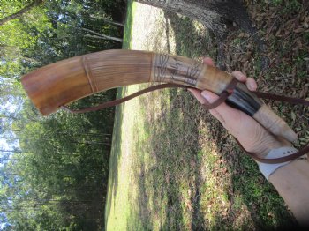 Carved Viking War Horn, Authentic Norse Decor & Reenactment Piece (18.25") - $33.99 each