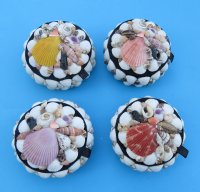 3-3/4 inches Round Seashell Covered Jewelry Box - $6.99 each; 6 @ $4.99 each