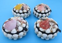 3-3/4 inches Round Seashell Covered Jewelry Box - $6.99 each; 6 @ $4.99 each